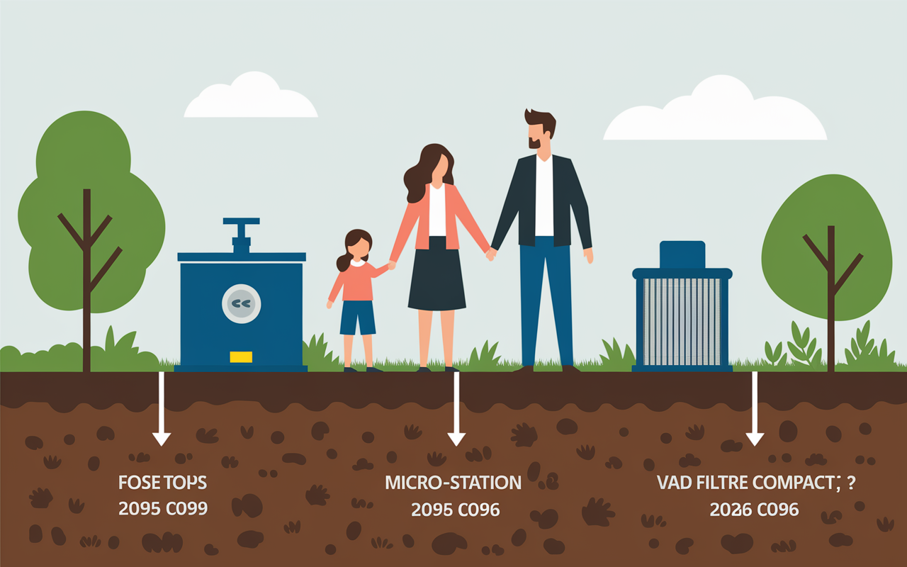 comparatif visuel fosse septique dispositifs