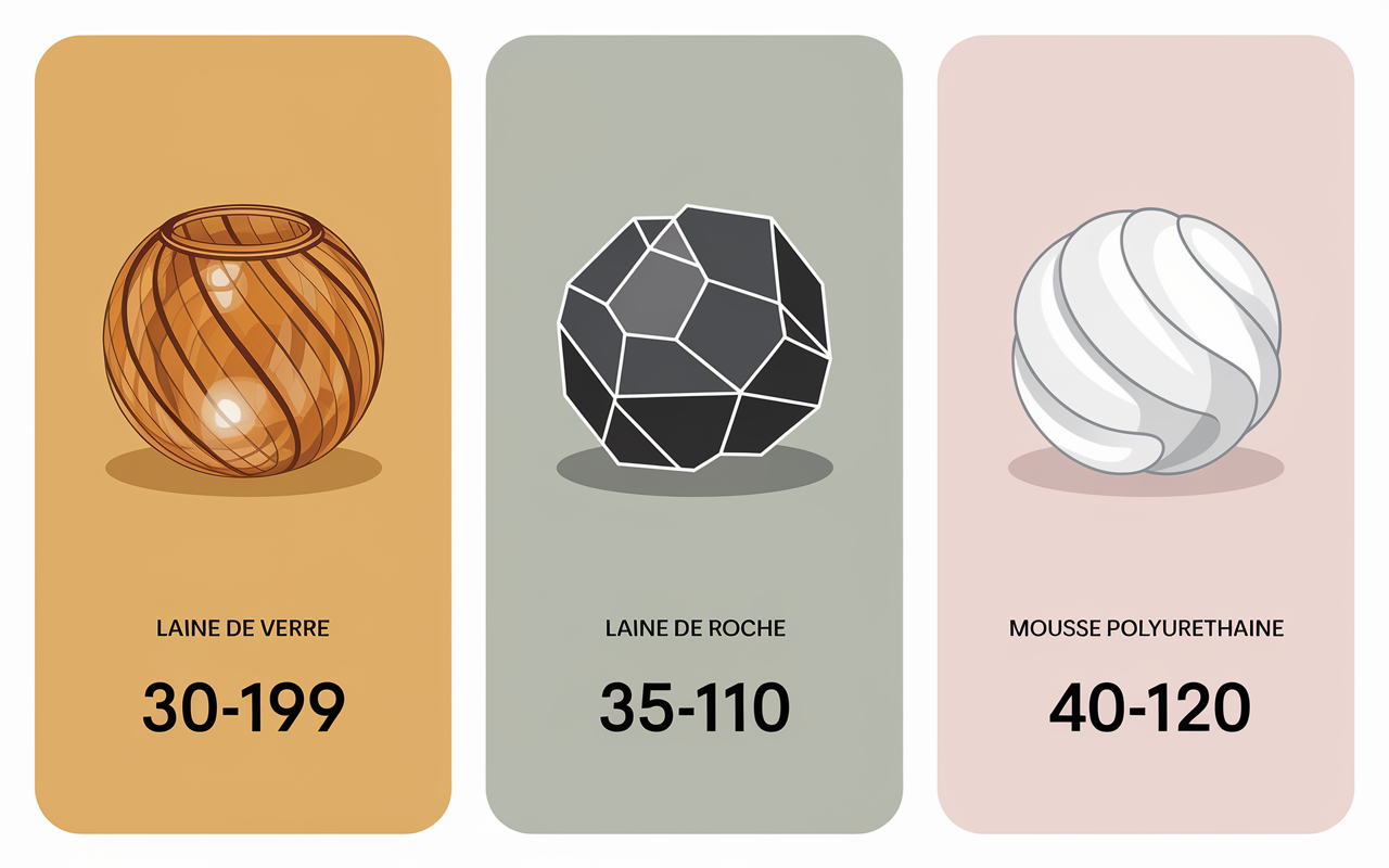 Laine de verre roche polyuréthane prix m2 comparatif