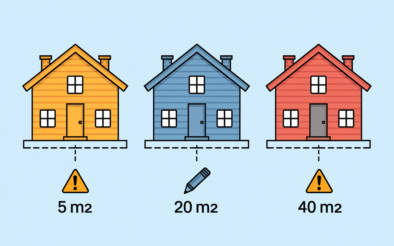 Tableau extension maison permis construire déclaration