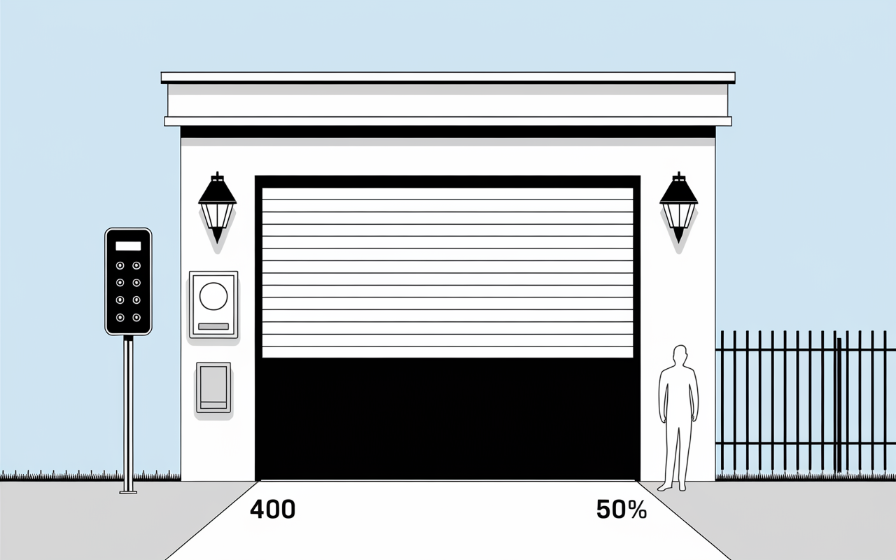 accessoires options porte de garage basculante dessin
