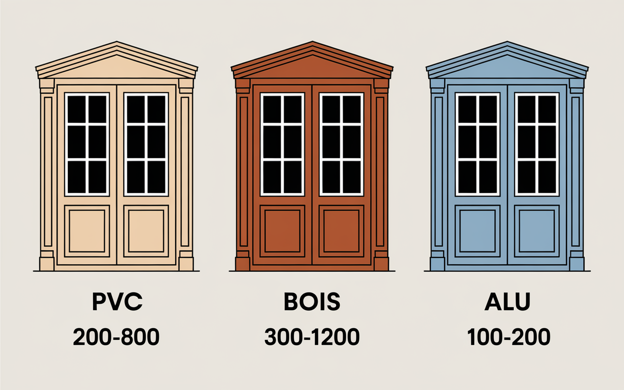 Comparatif prix fenêtres double vitrage PVC bois aluminium