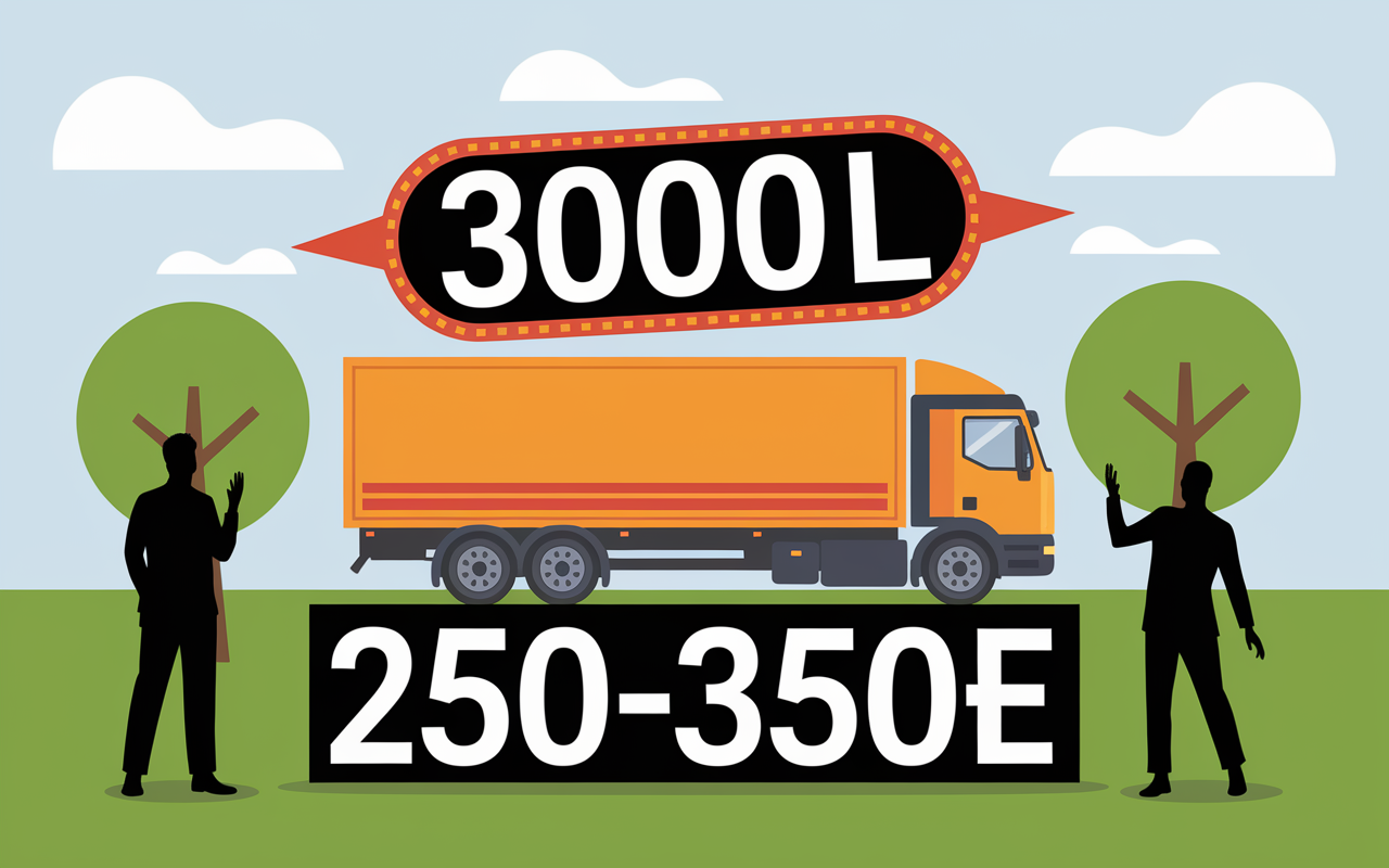 Prix vidange fosse septique 2025 3000L