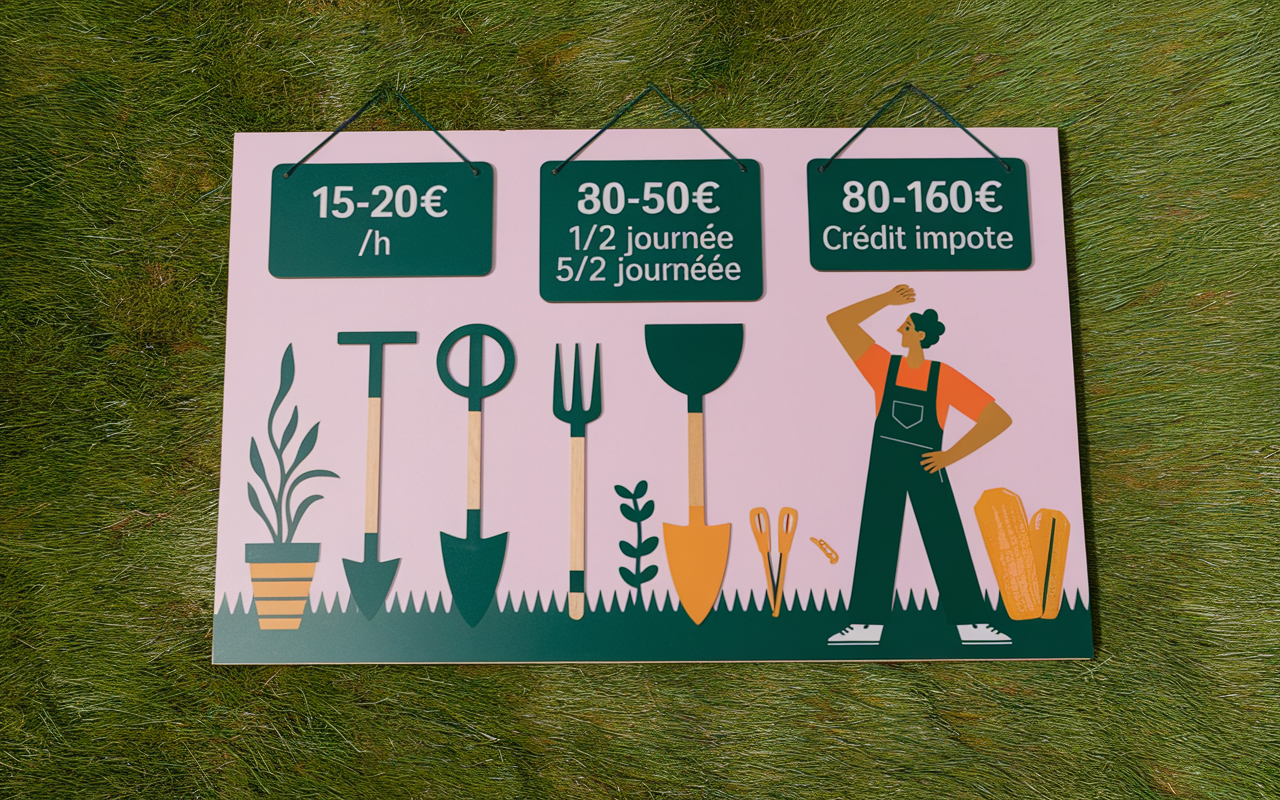 tableau jardinier auto-entrepreneur tarifs credit impot