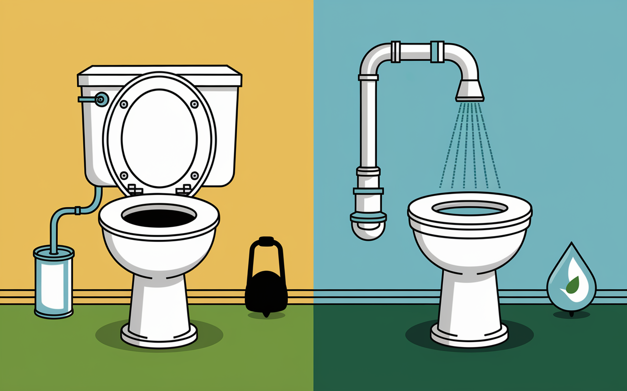 tableau comparatif mécanisme chasse d'eau ancien moderne économie eau