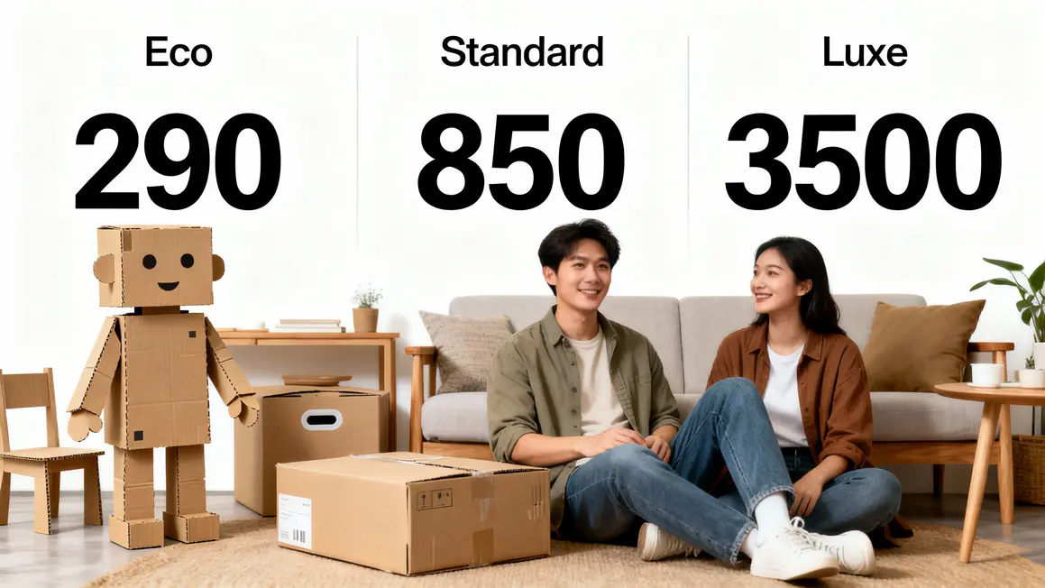 Vue formules déménagement Brest eco standard luxe
