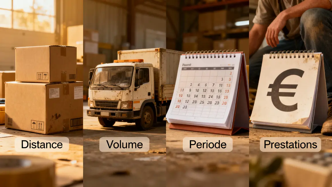 tableau facteurs cout demenagement distance volume