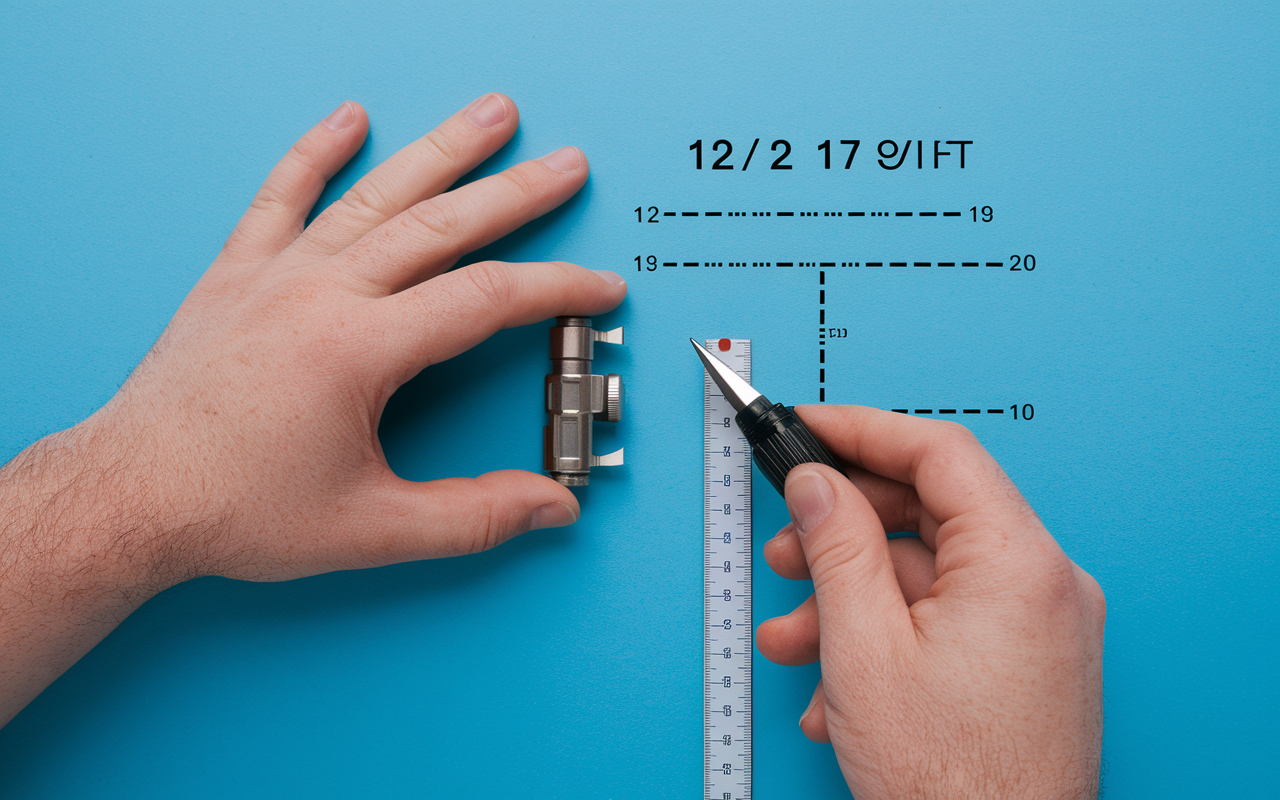 Zoom sur mains mesure raccord 12/17 plombier certifié