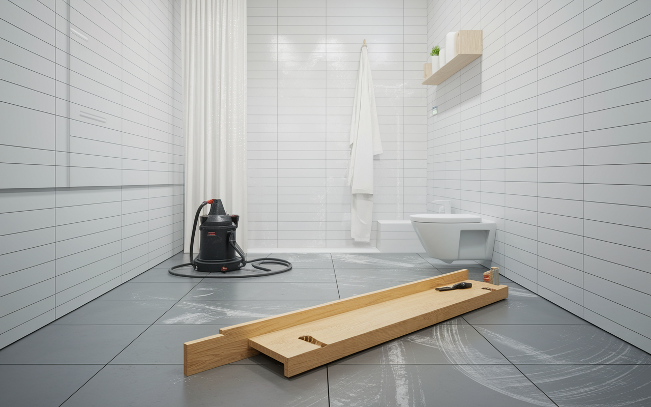 Sol lisse ragréage receveur douche