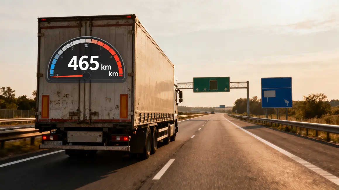 Prix demenagement France, camion sur autoroute longue distance