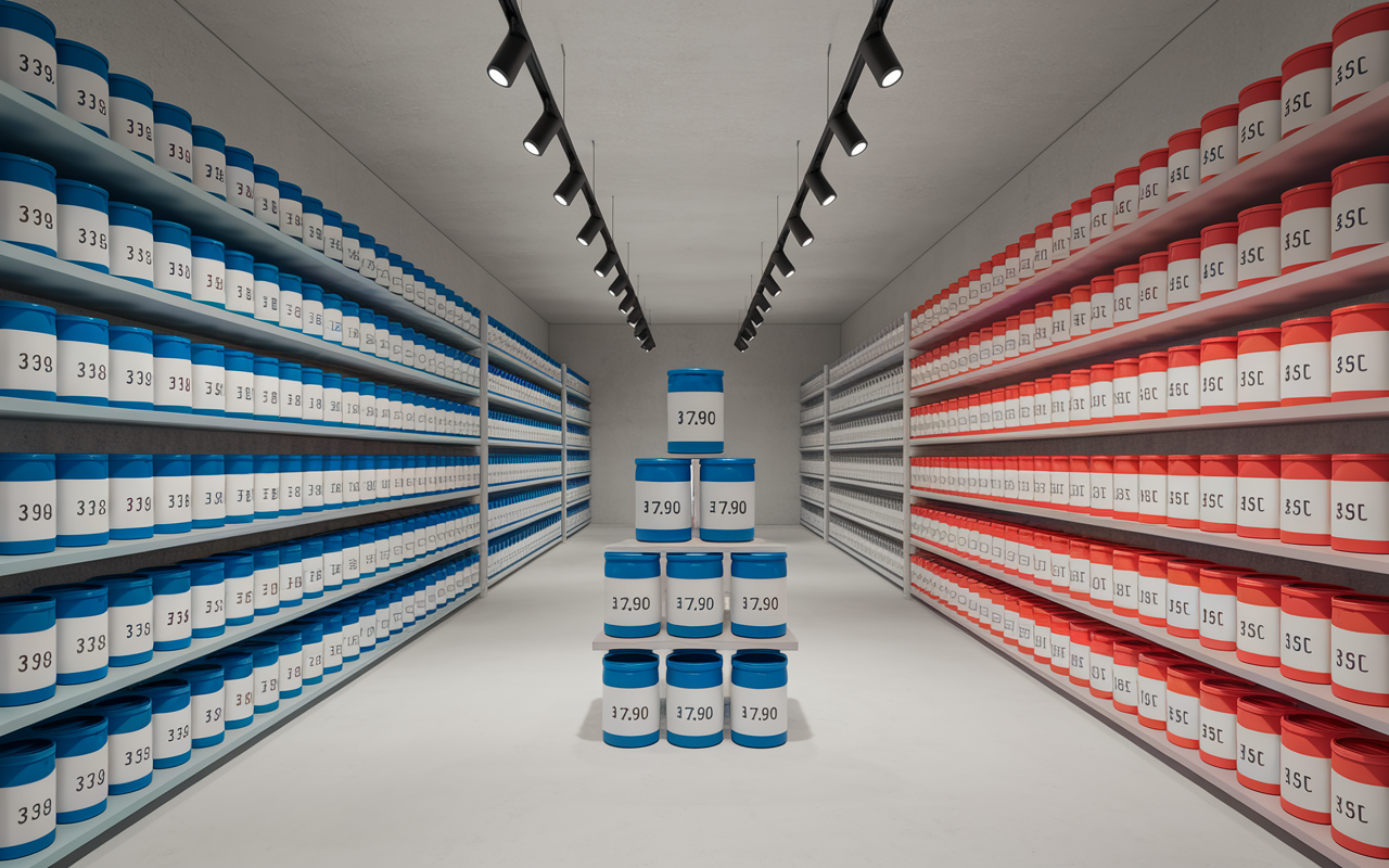 Rangée de pots Sikkens, prix et nuancier