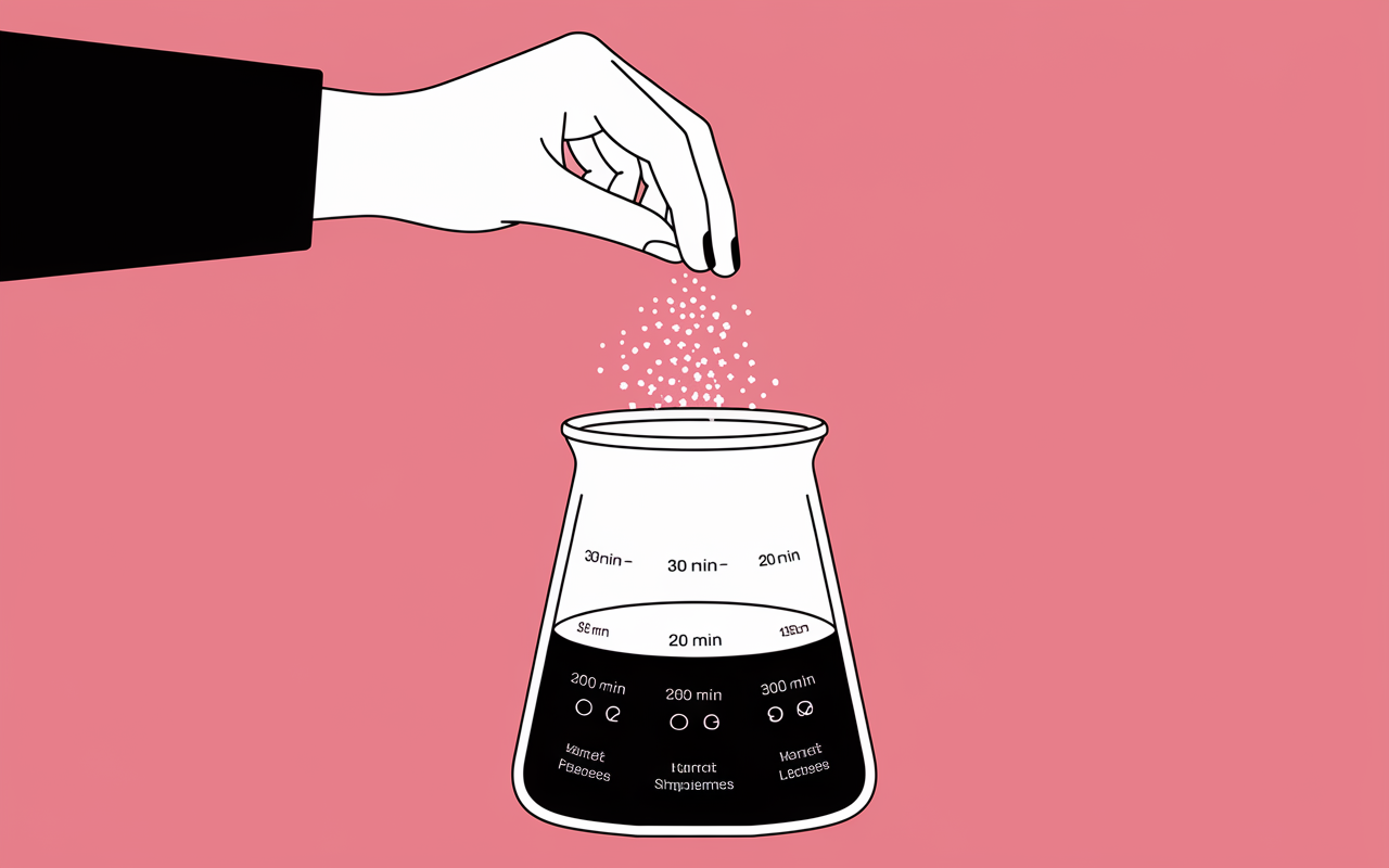 Main verse bicarbonate sanibroyeur coupe effervescence