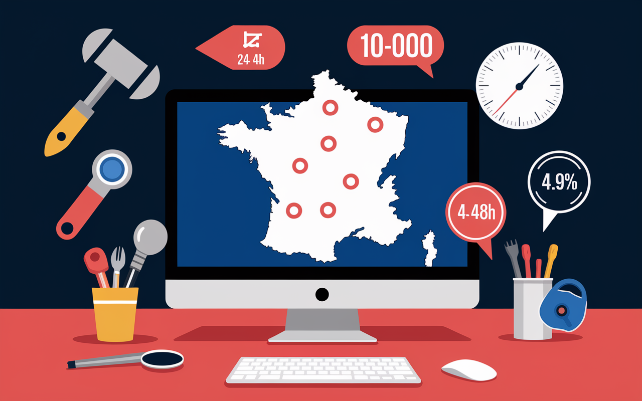 Interface ordinateur artisans qualifiés TravauxNow.fr