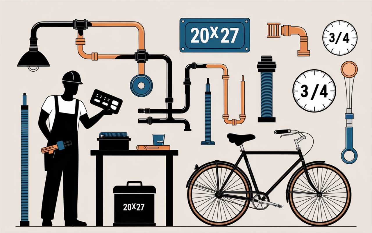 20/27 en pouce en atelier plomberie et velo