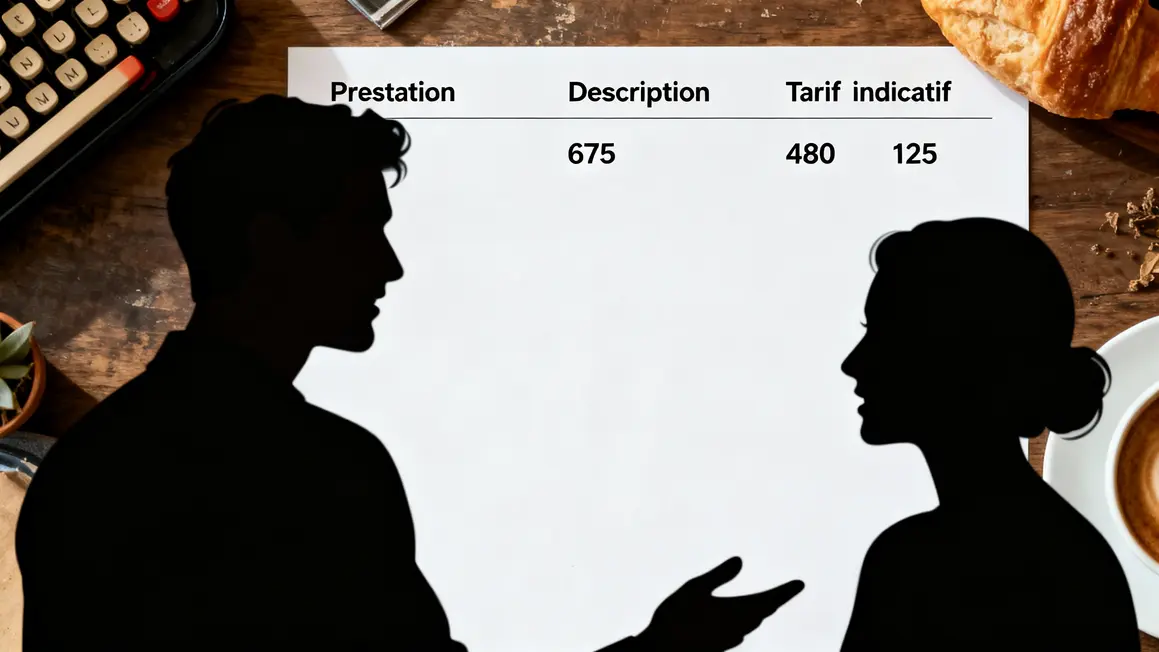 Tableau clair tarif devis déménagement