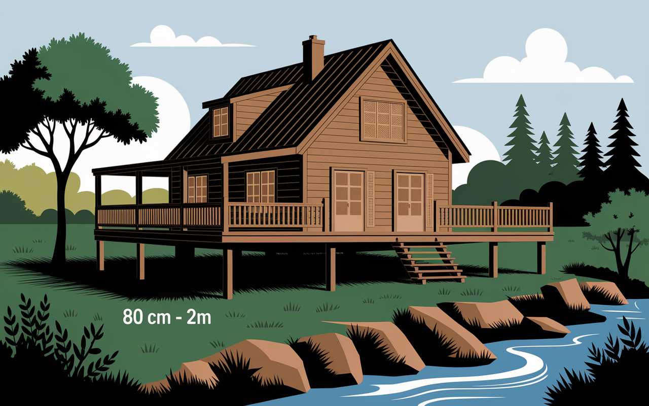 Constructeur maison sur pilotis avantages riviere