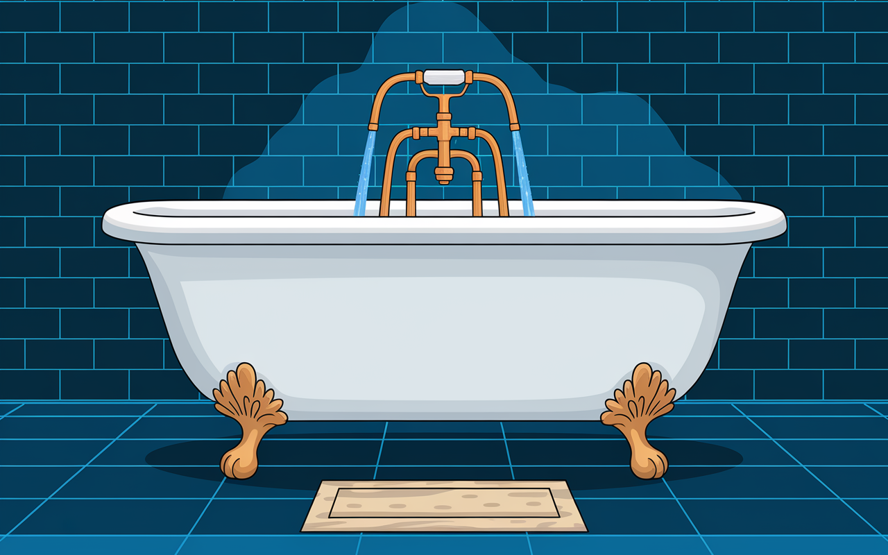 diagnostic fuite trop plein baignoire visuel