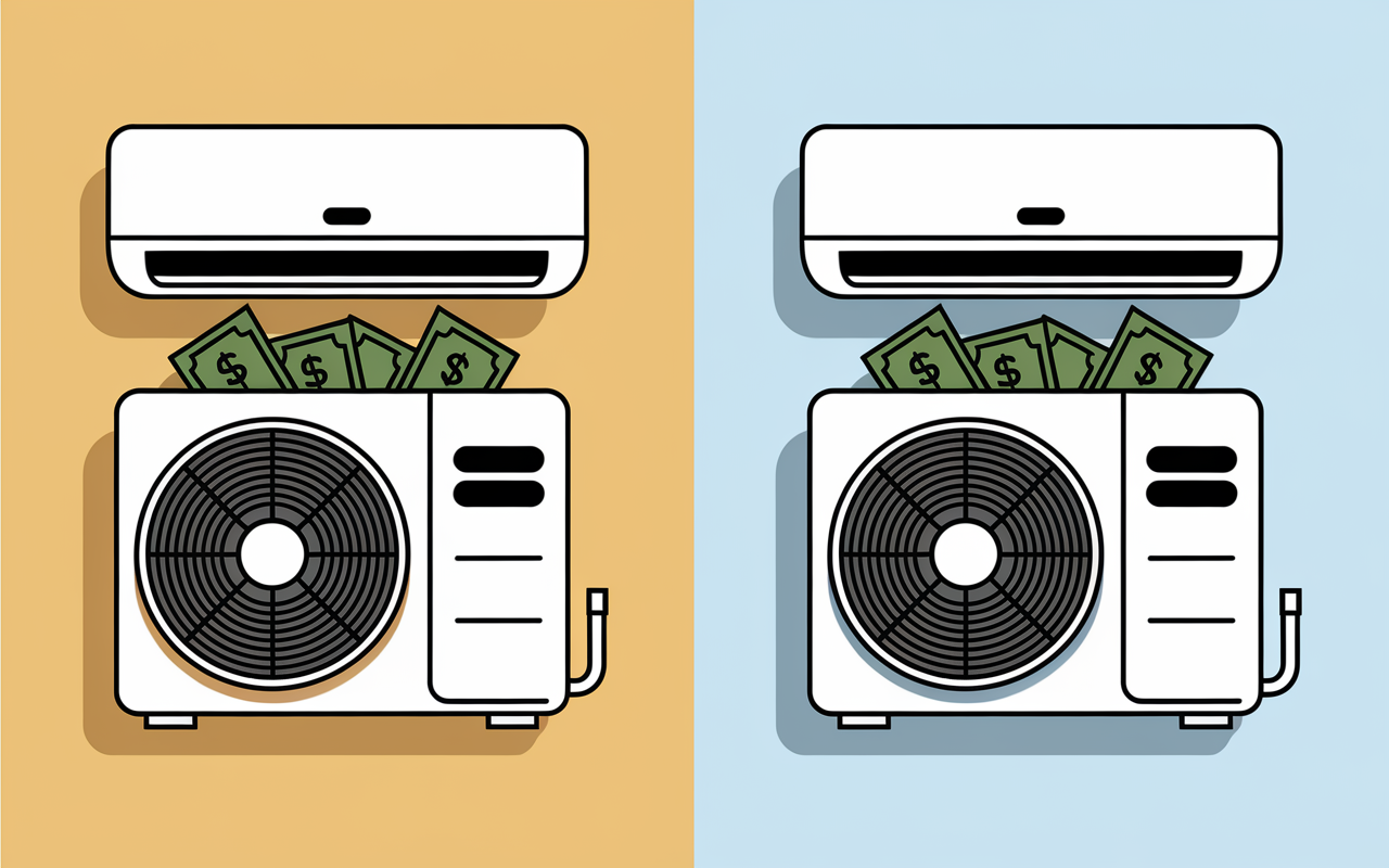 installation climatiseur split comparatif type puissance