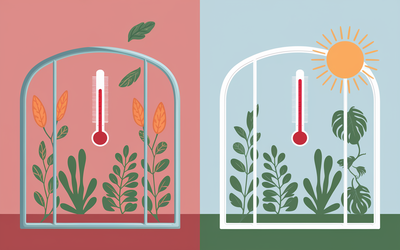 serre polycarbonate ou verre illustration isolation thermique
