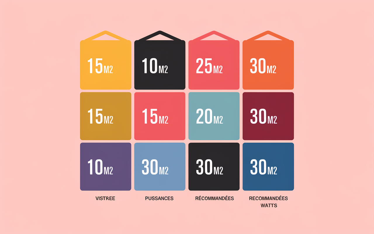 combien de radiateur pour 30m2 tableau infographique