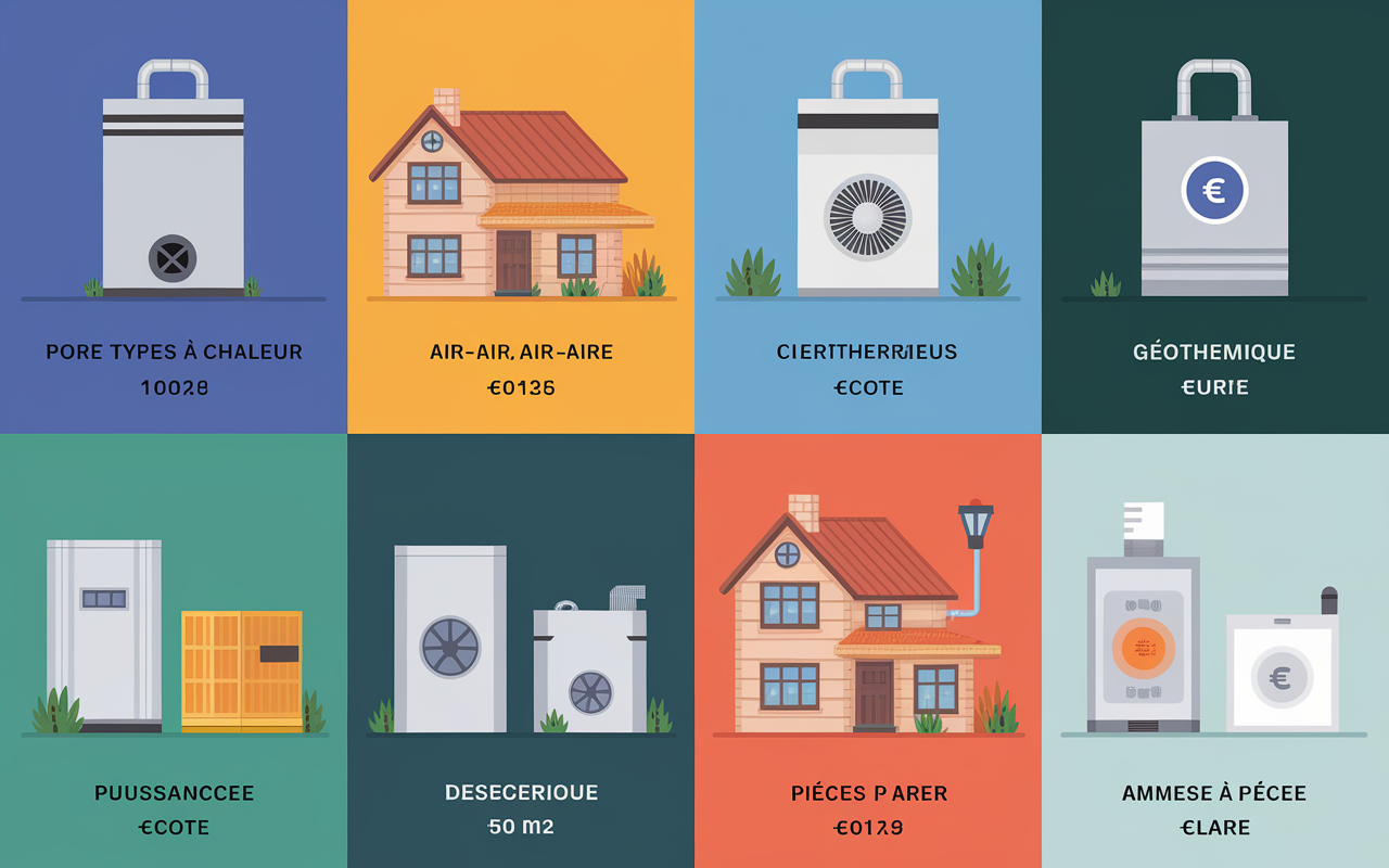 Comparatif prix pompe à chaleur maison 150m2 infographie