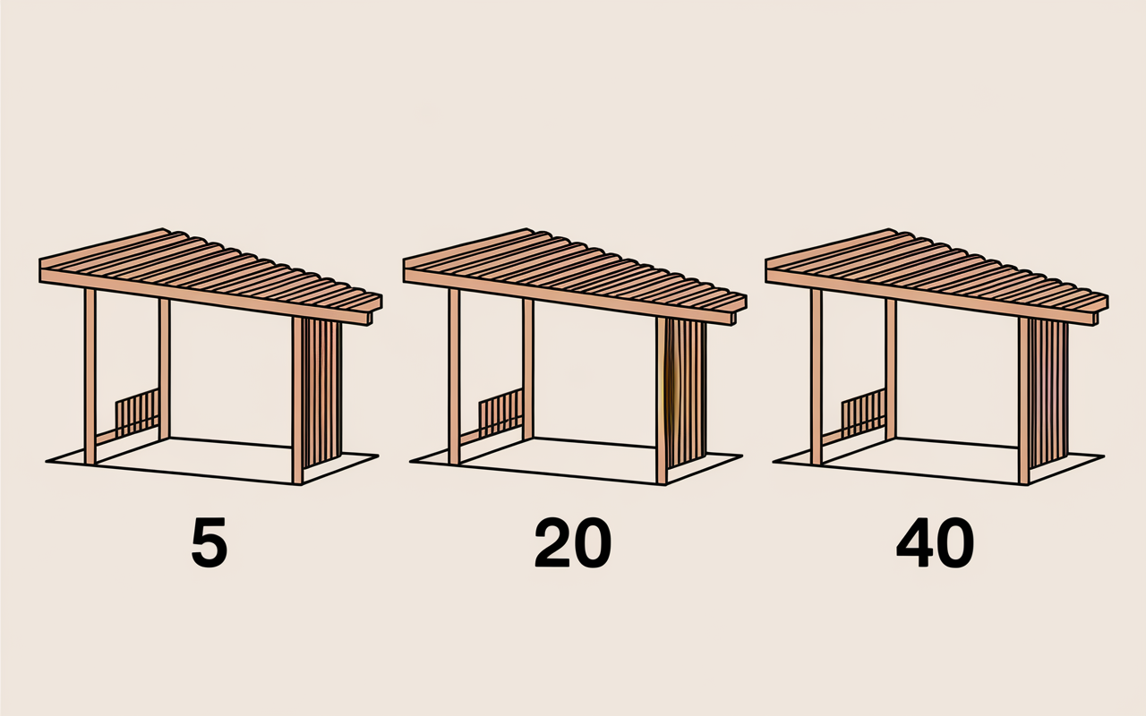 Seuils et règles pour pergola démontable sans autorisation