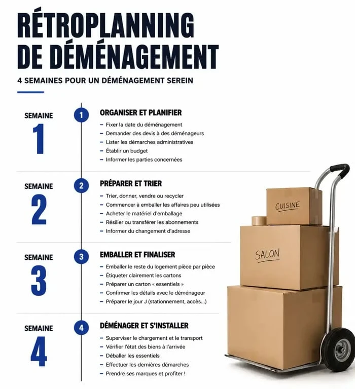 Rétroplanning pour réussir son déménagement et astuces pour déménager sans stress